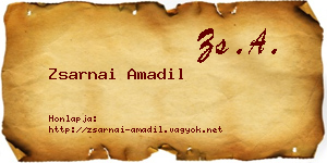 Zsarnai Amadil névjegykártya